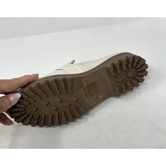 Dolce Vita Aubree NWOB Flat Lug Sole Loafer Size 7 Cream Summer - Picture 7 of 11